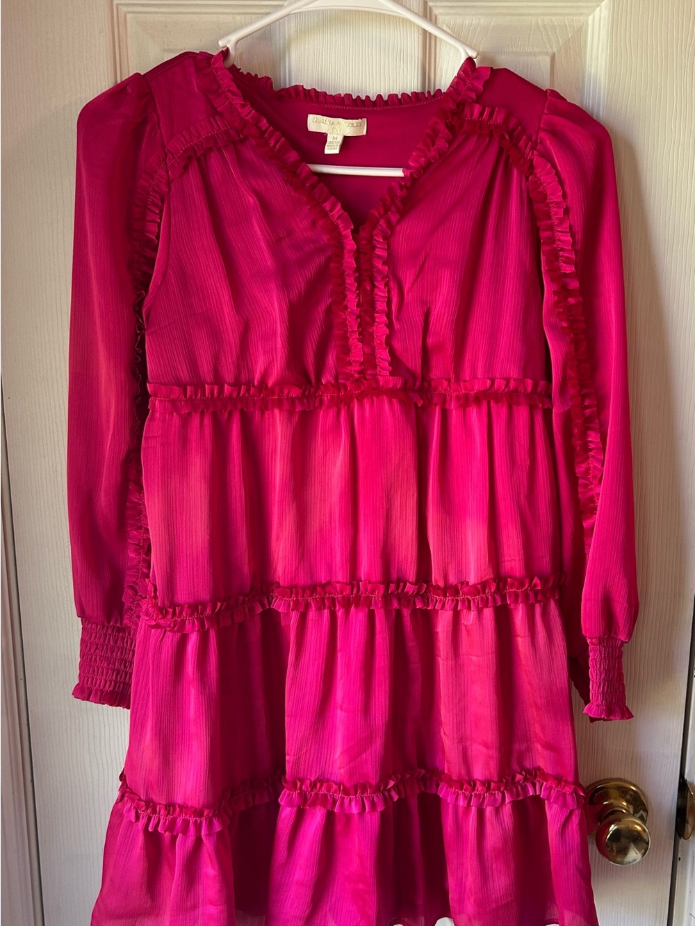 Chelsea & Violet Hot Pink Ruffle Tiered Girls Dress